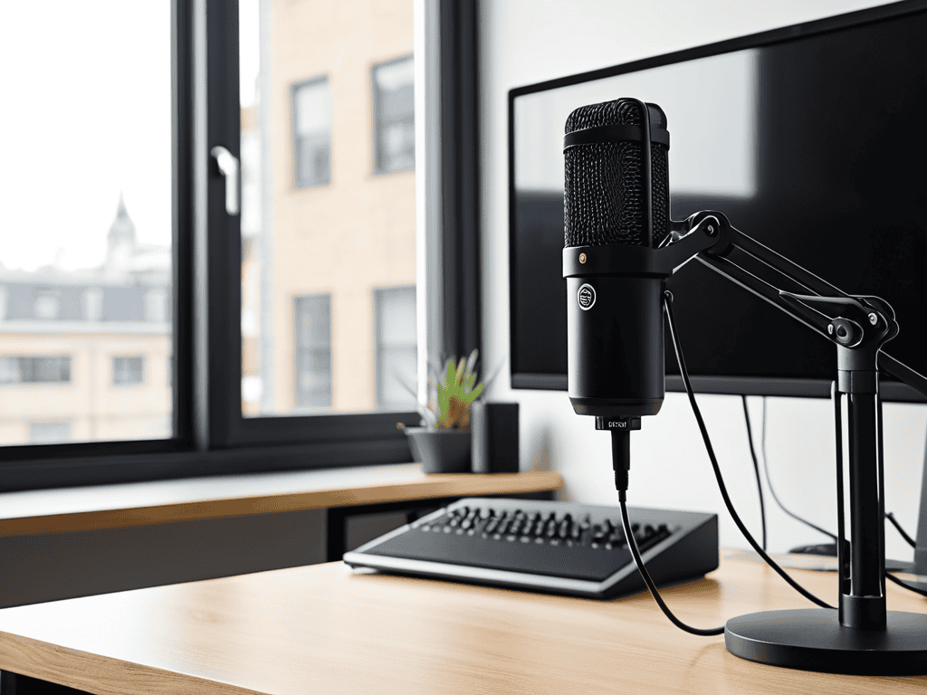 Rock streaming microphone sound test