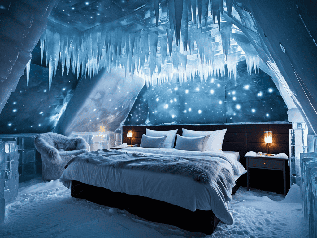 Serene Ice Hotel Slumber