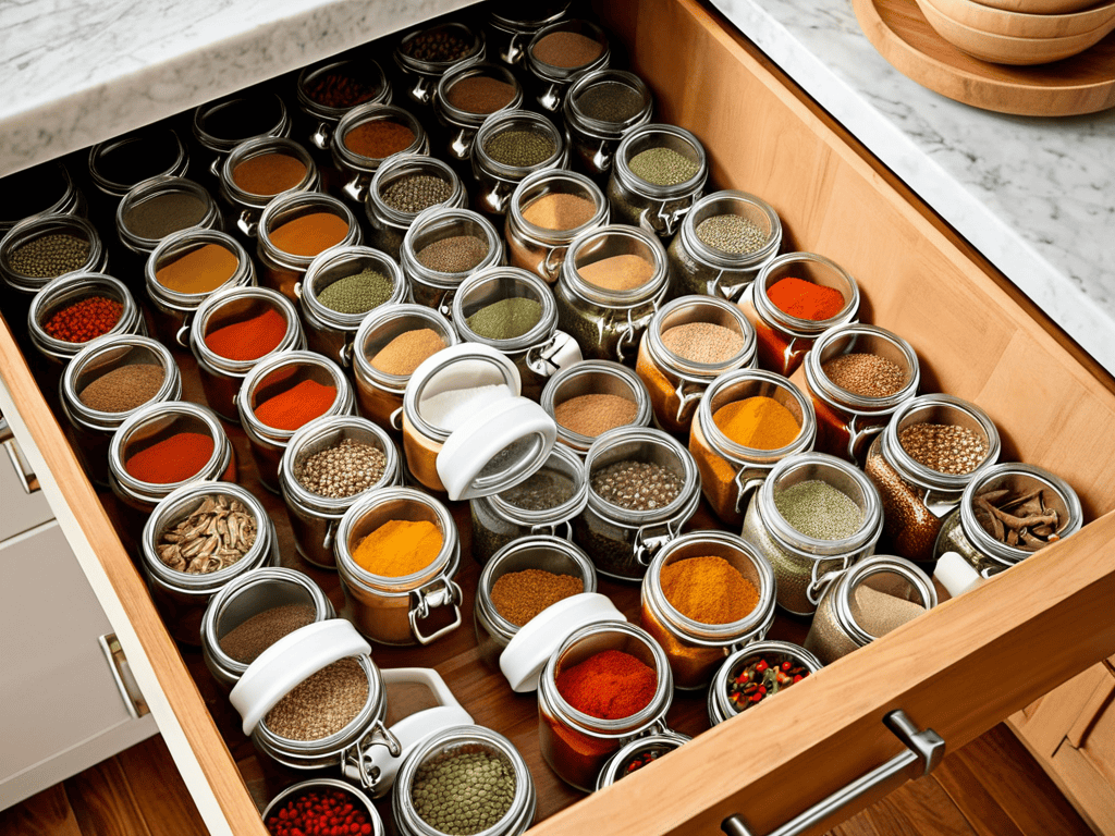 Organizing Spices in Drawer