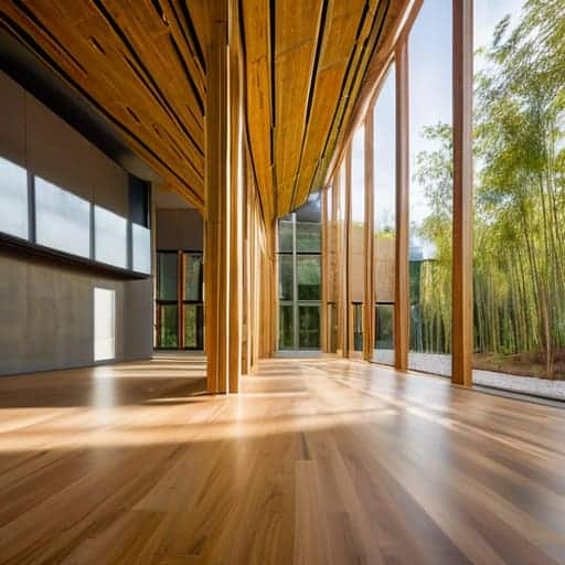 The Architecture of Tomorrow’s Wisdom bamboo beams.