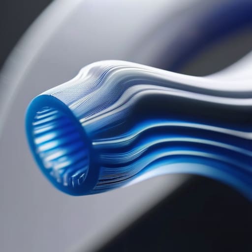 Filament Flow Dynamics in Kinetic Art sculpture.